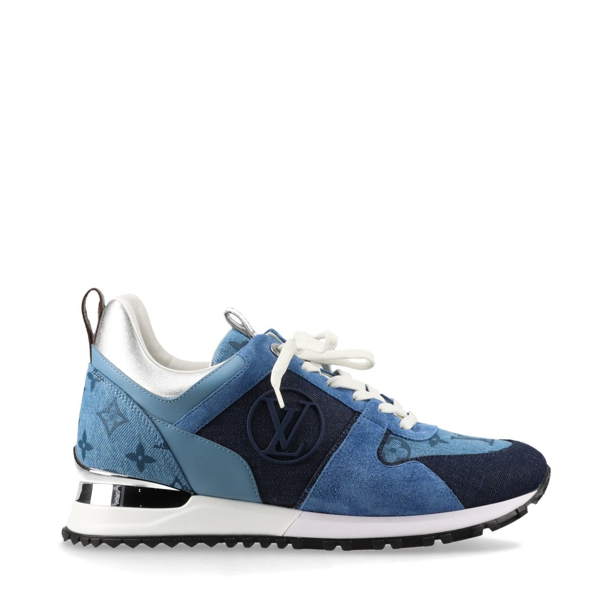 ヴィトン ランアウェイライン 23年 デニム×レザー スニーカー 38 1/2