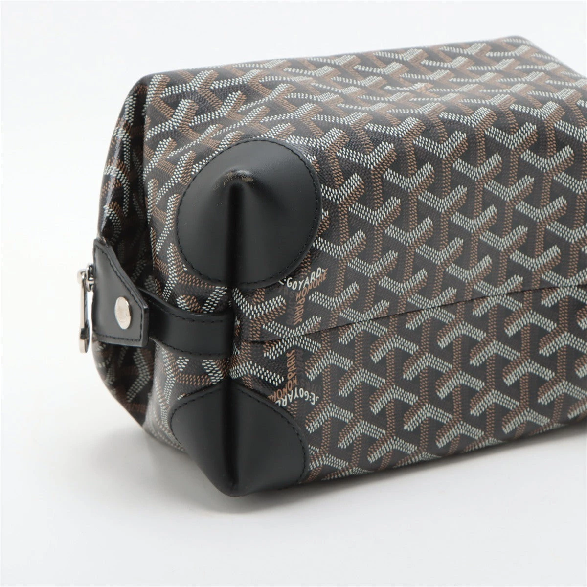 ゴヤール ボーイング25 PVC×レザー セカンドバッグ ブラック