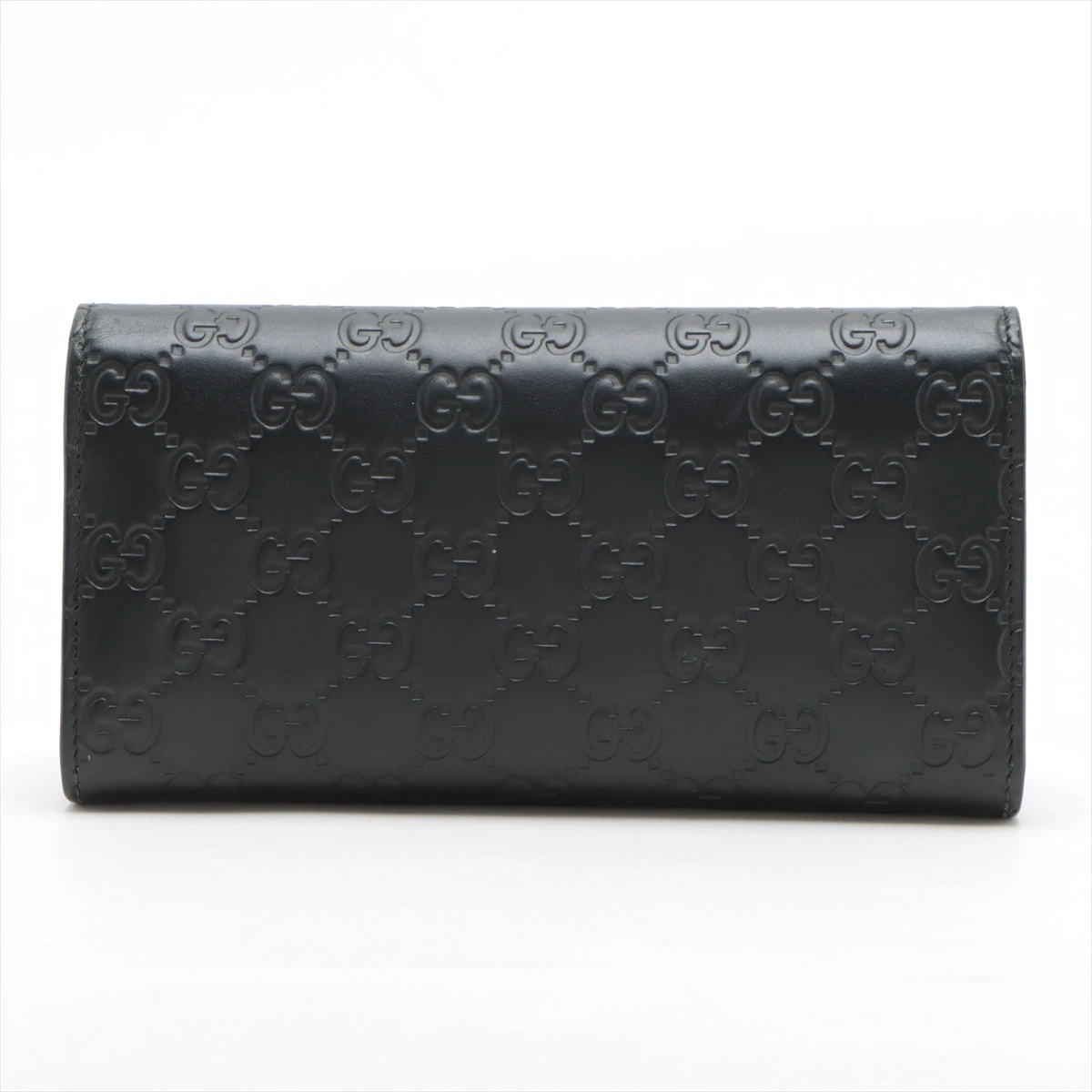 グッチ グッチシマ 369663 レザー 長財布 ブラック A3473792