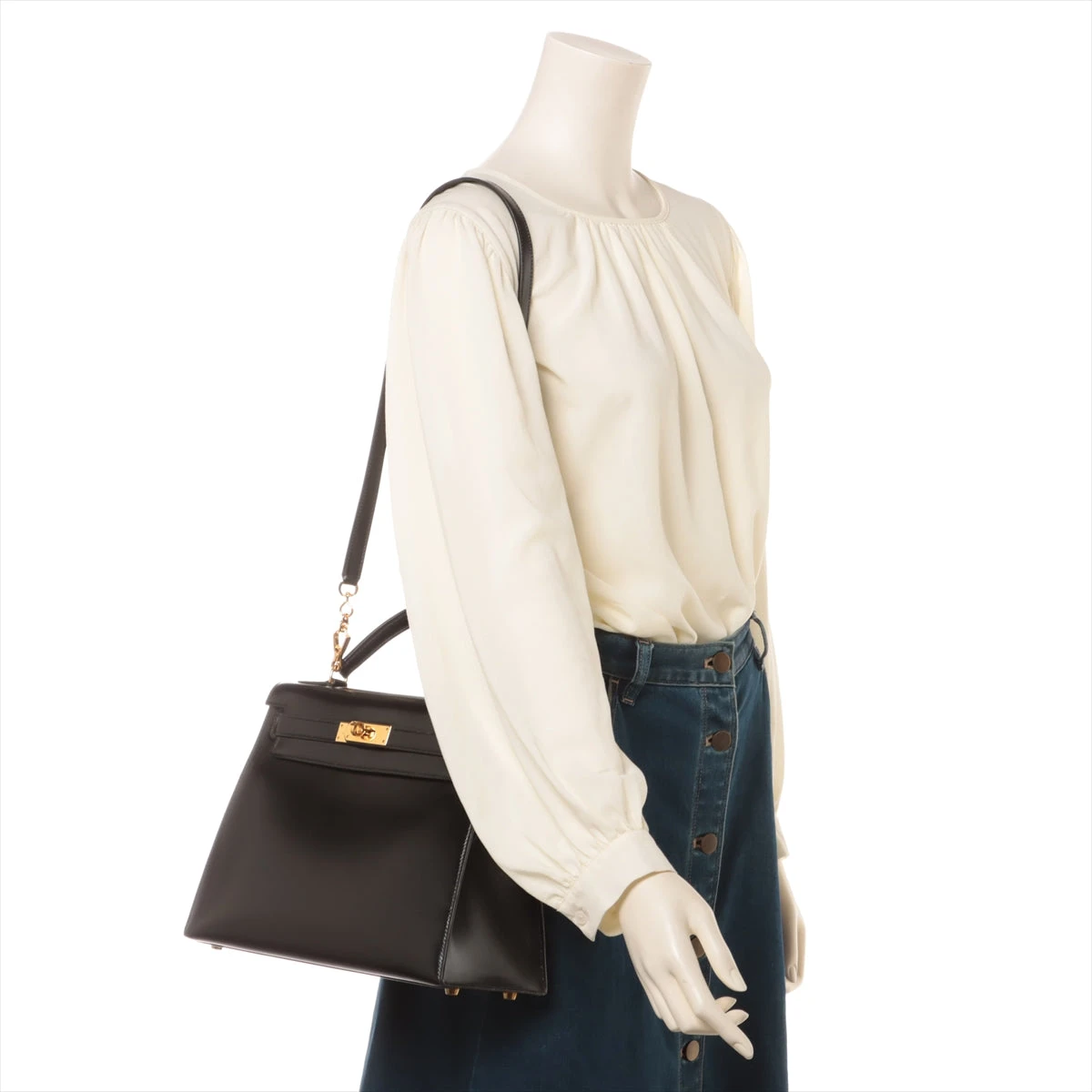 アナイ　ベルト　ブラック　ゴールド金具　美品 m35029978429_1.jpg?1751290314