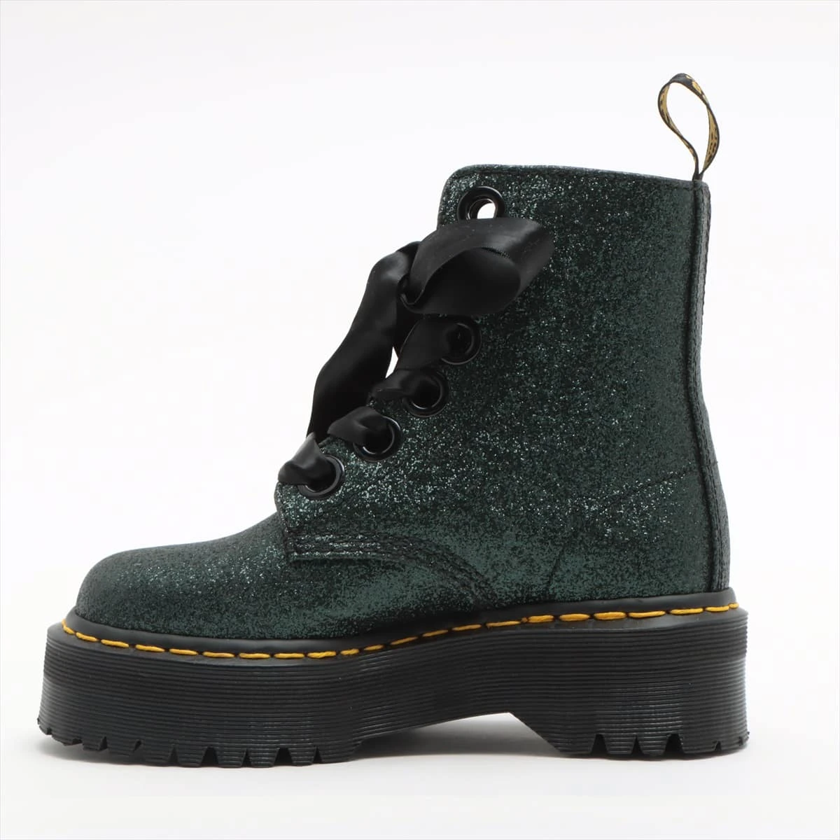 ドクターマーチン グリッター ブーツ UK3 レディース グリーン 6ホール
