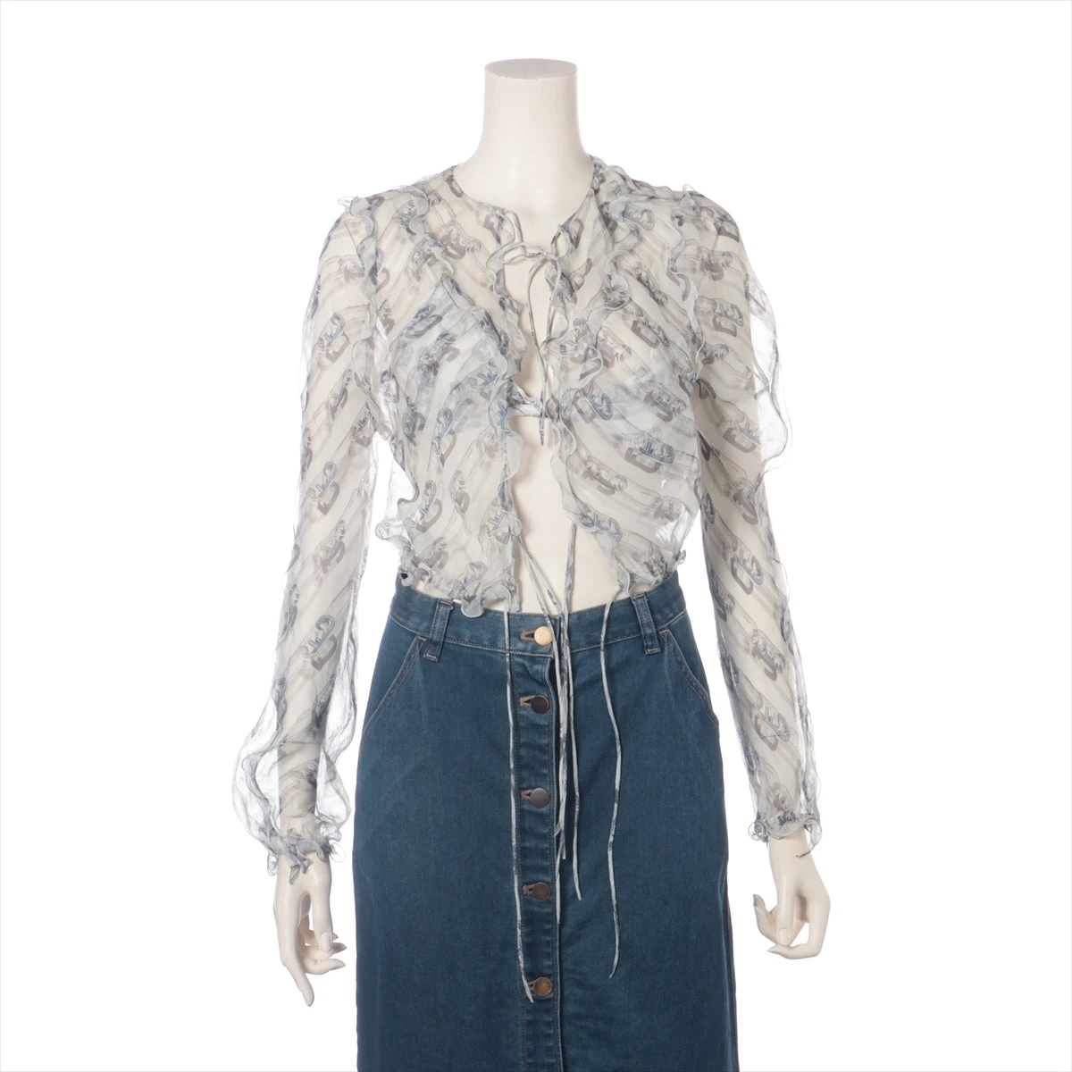 ★美品★フェンディ　シルクブラウス　シルク100% ケープデザイン　ドレープ フェンディ シャツ/ブラウス｜中古ブランド品・ブランド古着通販