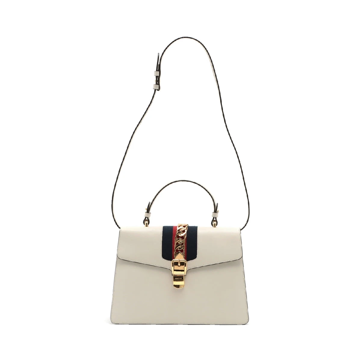 グッチ レザー シルビー 2way バッグ 431665 グッチ シルヴィ レザー 2WAYハンドバッグ ホワイト 431665
