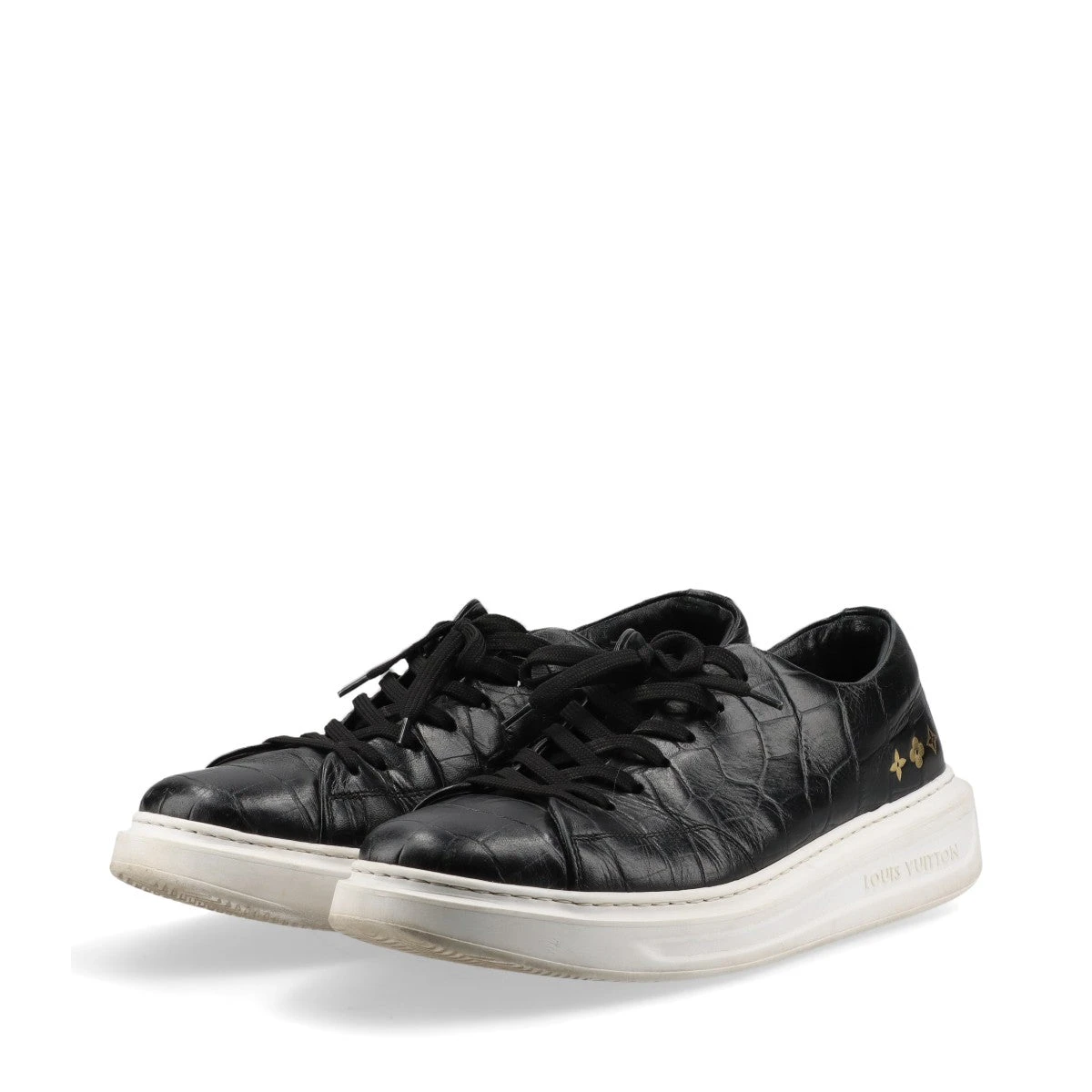 LOUIS VUITTON 型押しスニーカー 即納！LV トレイナー マキシ・ライン スニーカー クロコ型押し (Louis