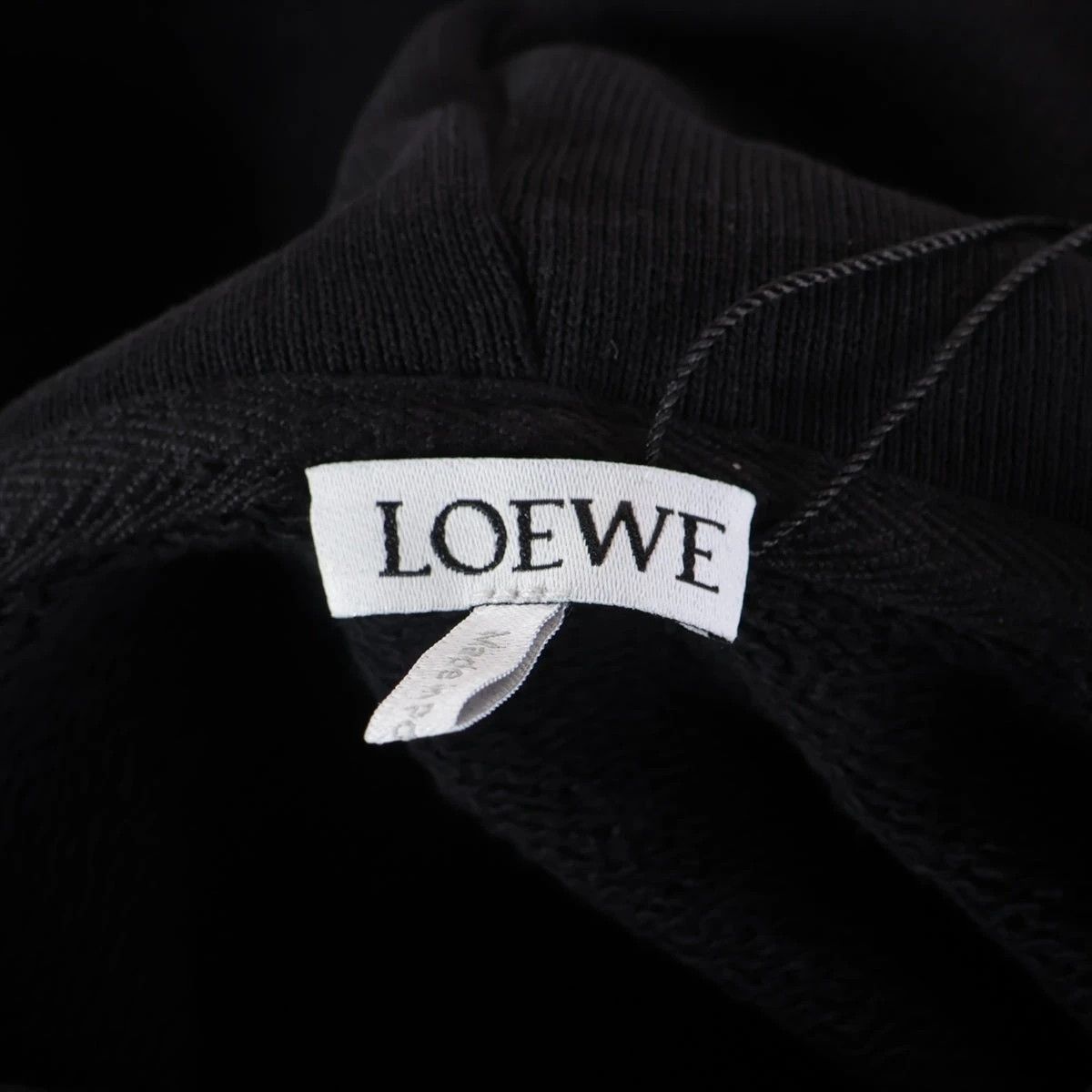 LOEWE ブラック パーカー アナグラムロゴ ロエベ メンズパーカー 小*ん