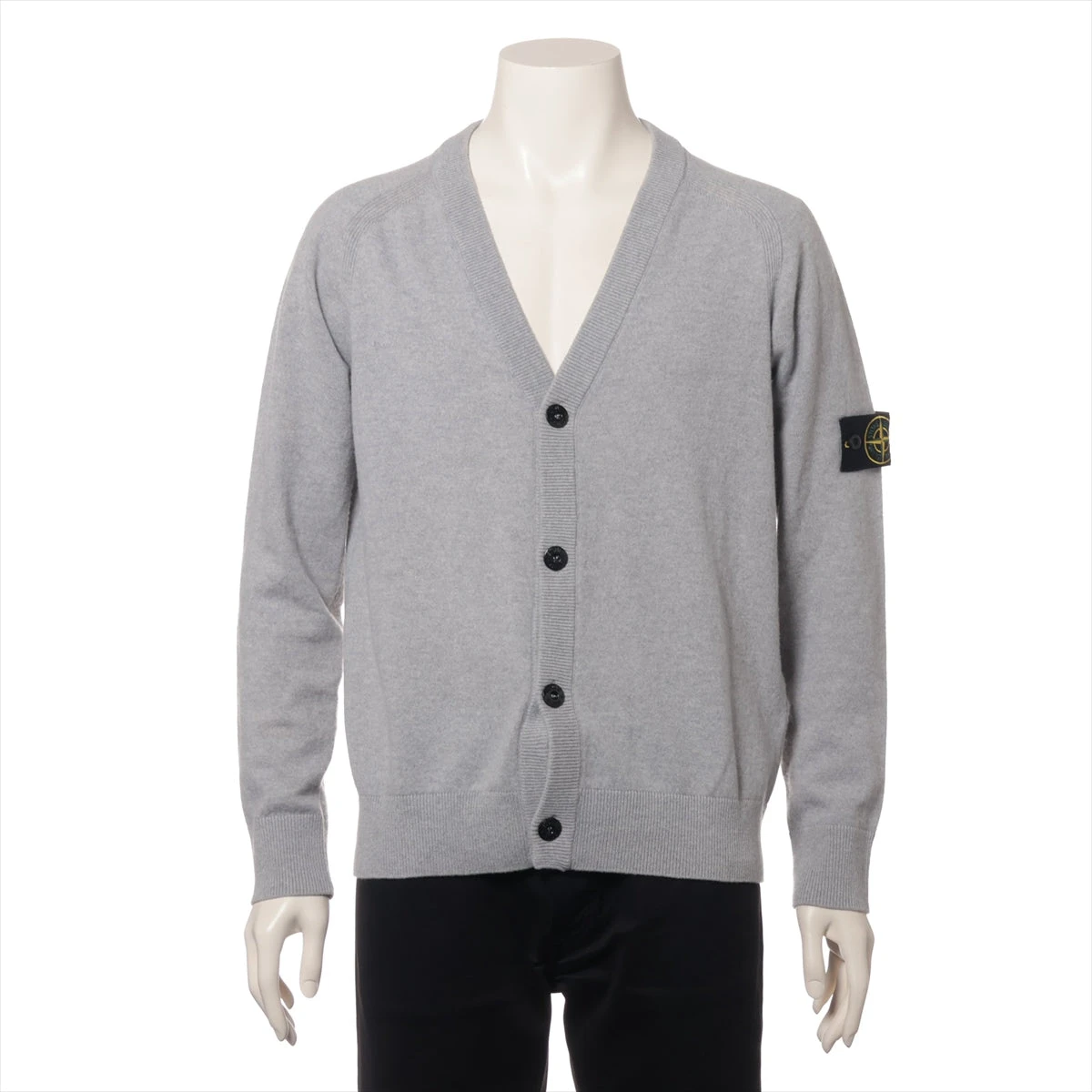 ストーンアイランド　カーディガン　ウール　グレー　L グレー（灰色）系 L STONE ISLAND(ストーンアイランド