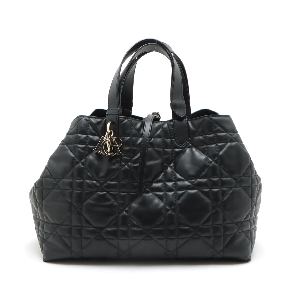 ディオール　カナージュ　黒　レザー　クリスチャンディオール トートバッグ Christian Dior（クリスチャン・ディオール） クリスチャン ディオール