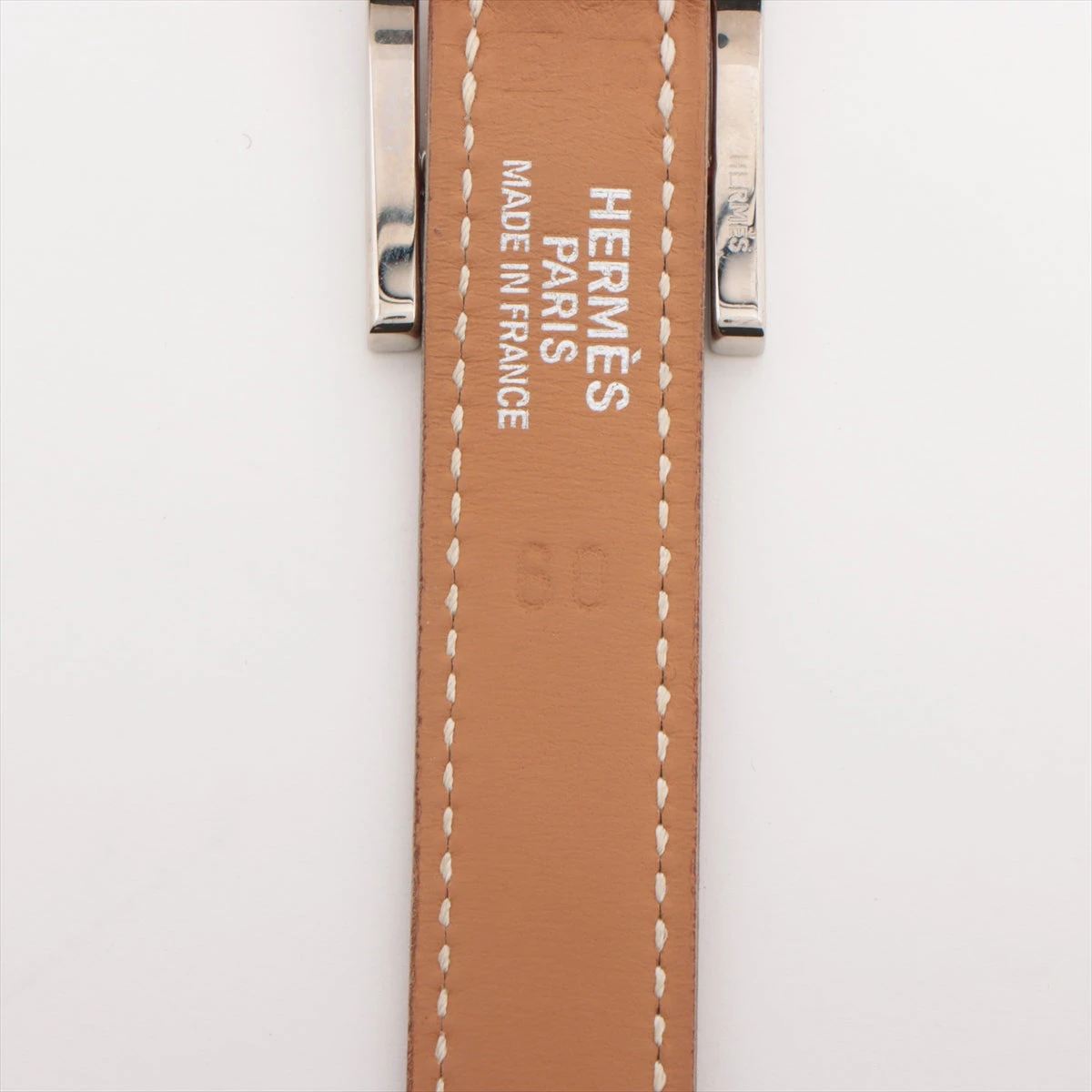 エルメス アピ □B：1998 ベルト GP×革 ブラウン×シルバー A2512359