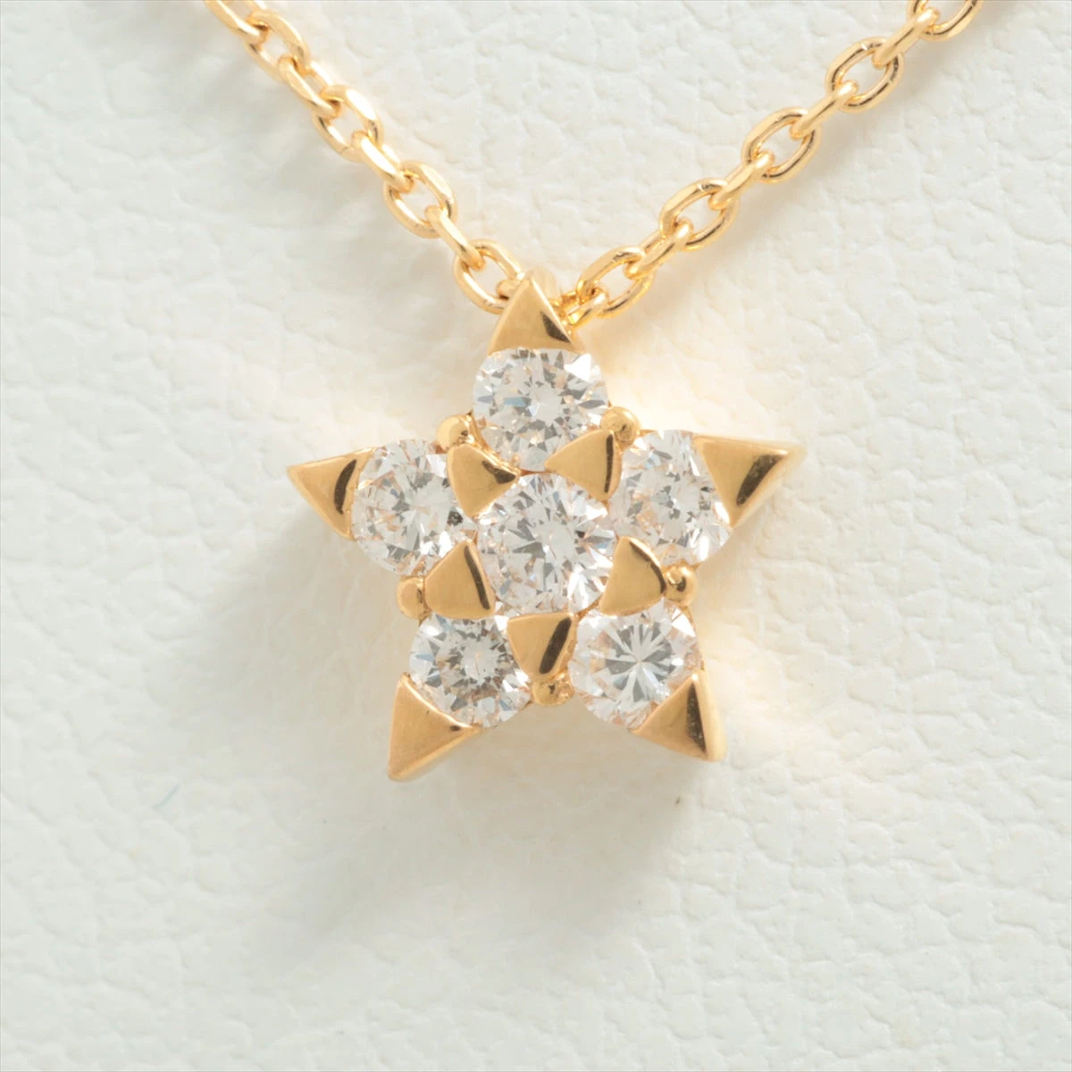 スタージュエリー K18 ダイヤモンド ネックレス DIAMOND STATION