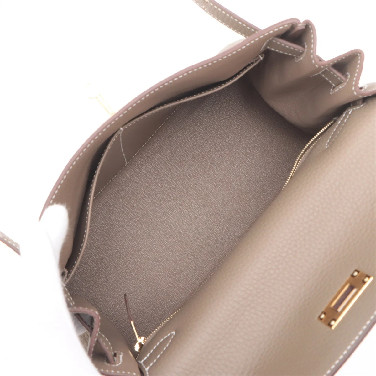 エルメス ケリー28 トリヨンクレマンス エトゥープ ゴールド金具 W 