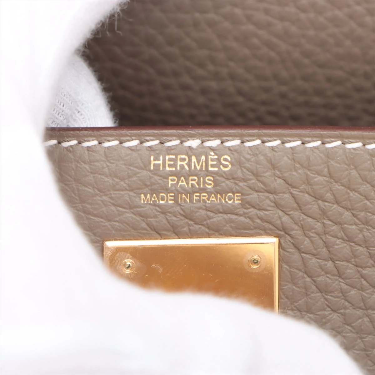 エルメス ケリー28 トリヨンクレマンス エトゥープ ゴールド金具 W 