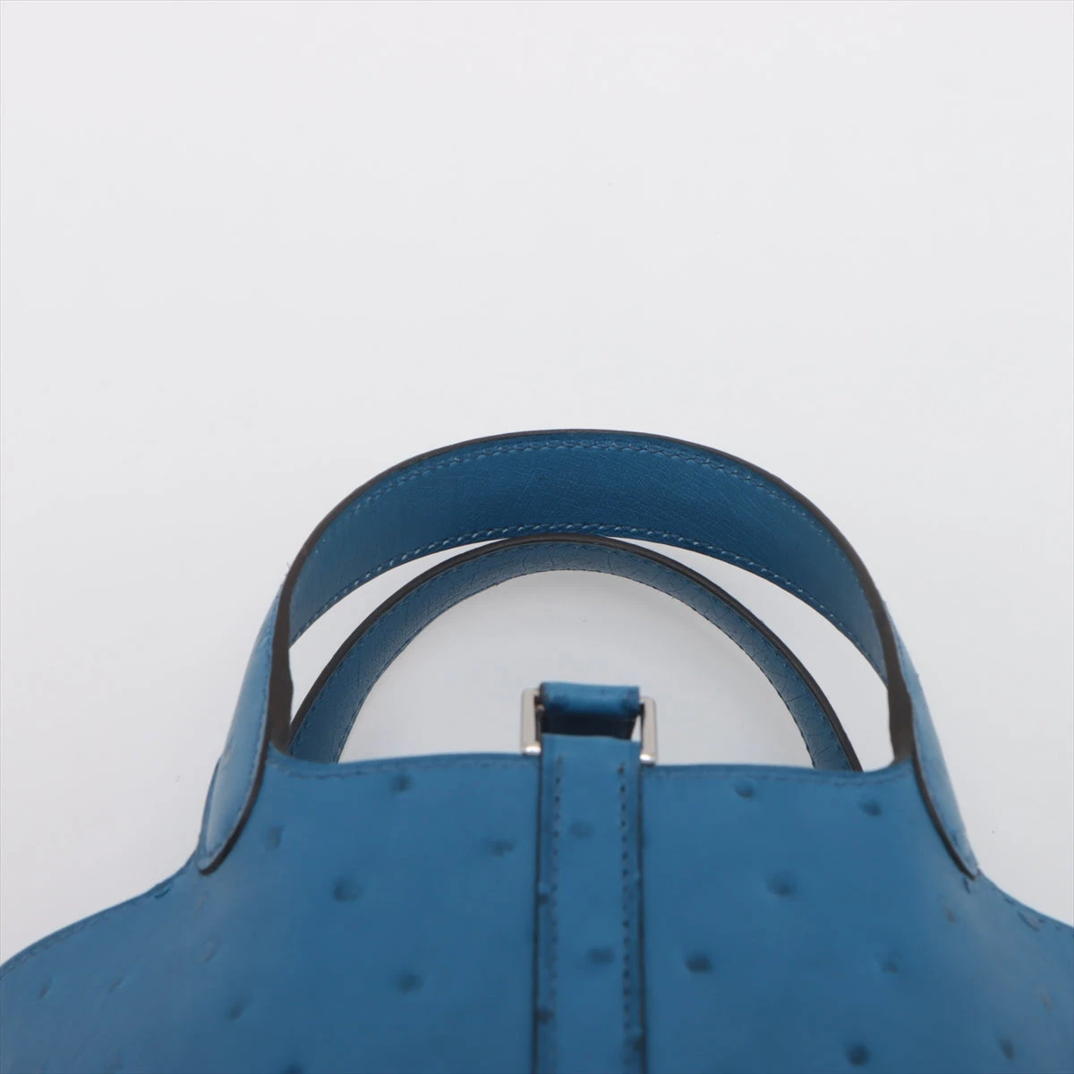 HERMES エルメス オーストリッチ グローブホルダー ブルー系 エルメス グローブホルダー オーストリッチ ライトブルー レザー