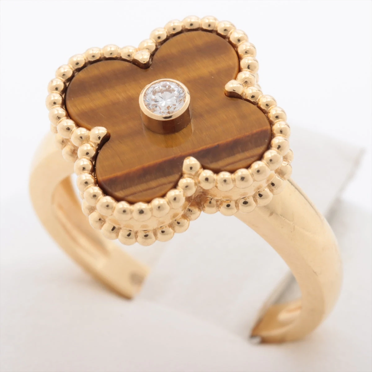 ヴァンクリーフアーベル ヴィンテージ アルハンブラ ペンダント　タイガーズアイ ヴィンテージ アルハンブラ ペンダント 18K イエローゴールド