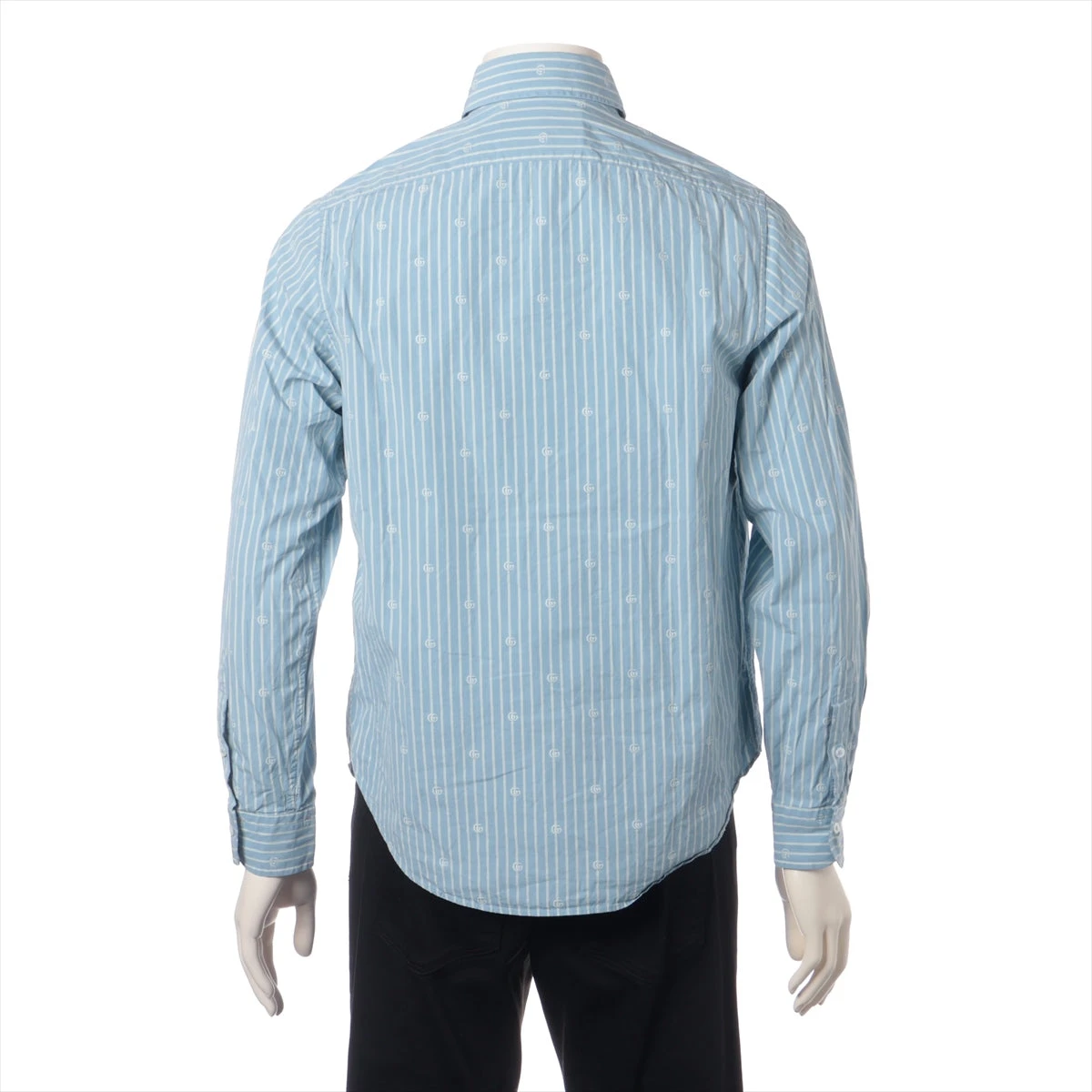 GUCCI グッチ シャツ 【サイズ38（15）】コットン ブラック GUCCI ロゴ オーバーサイズ コットン Tシャツブラック コットン