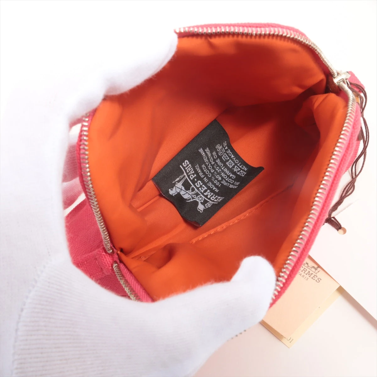 HERMES　ピンク キャンバス ポーチ エルメス ポーチ ピンク（エルメス HERMES ネオバン MM ポーチ
