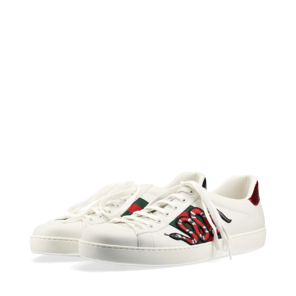 グッチ エース レザー スニーカー US11 メンズ ホワイト 456230