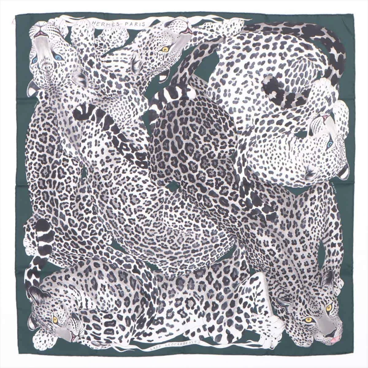エルメス　カレ90 lazy leopard esses エルメス カレ90 Lazy Leopardesses レイジー レパデス スカーフ