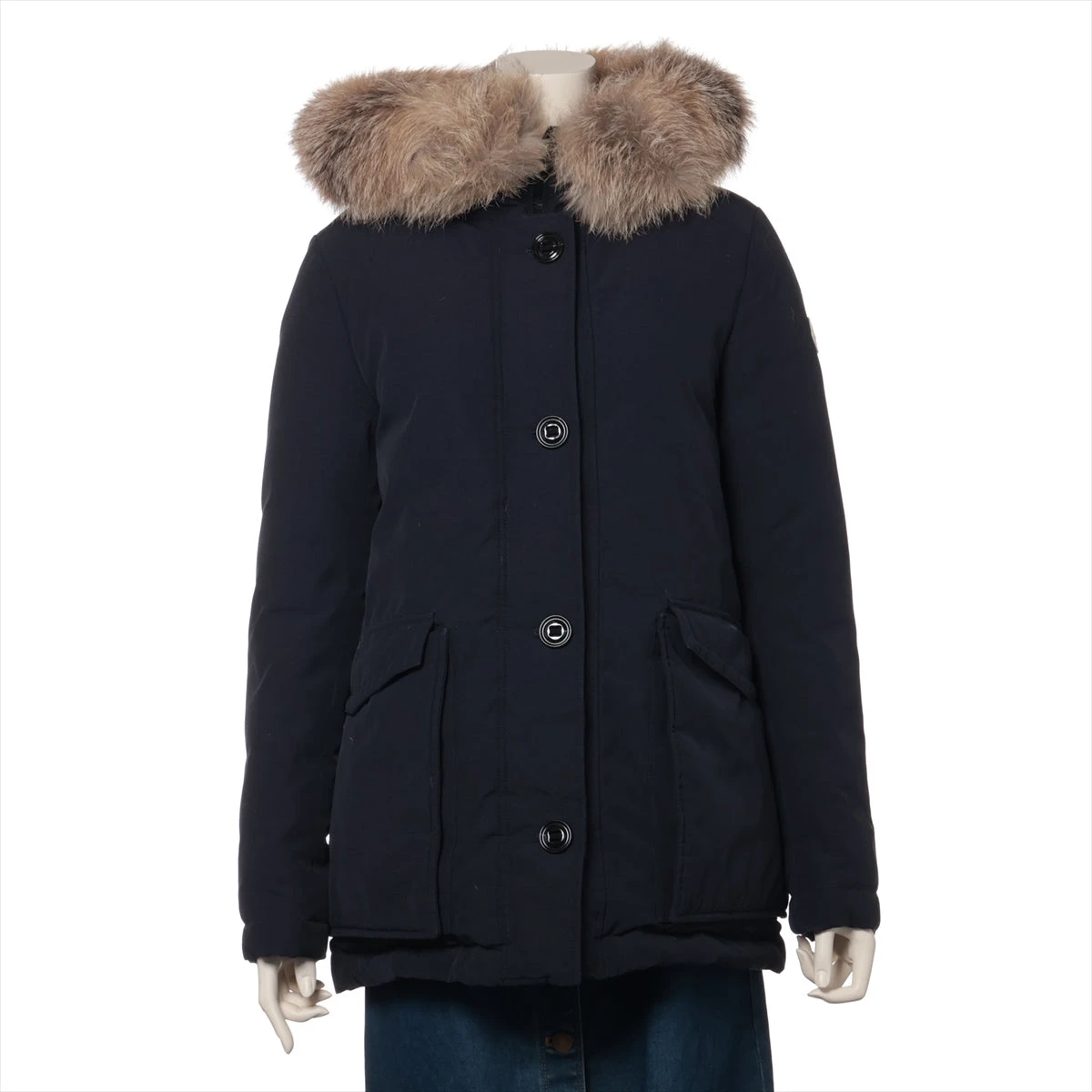 希少 モンクレール 青タグ 肉厚 バレンティーヌ ファー ダウンジャケット MONCLER モンクレール レディース ショート ダウンジャケット
