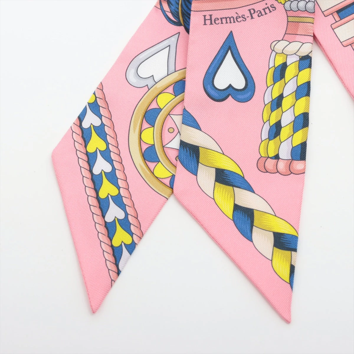 HERMES ツイリー♡ハート♡ピンク ツイリー トランプ ハート柄 ピンク[] Twilly Jeu de Cartes