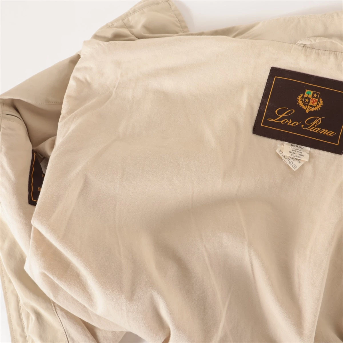 ロロピアーナ ナイロン ジャケット XL メンズ ベージュ タグほつれ