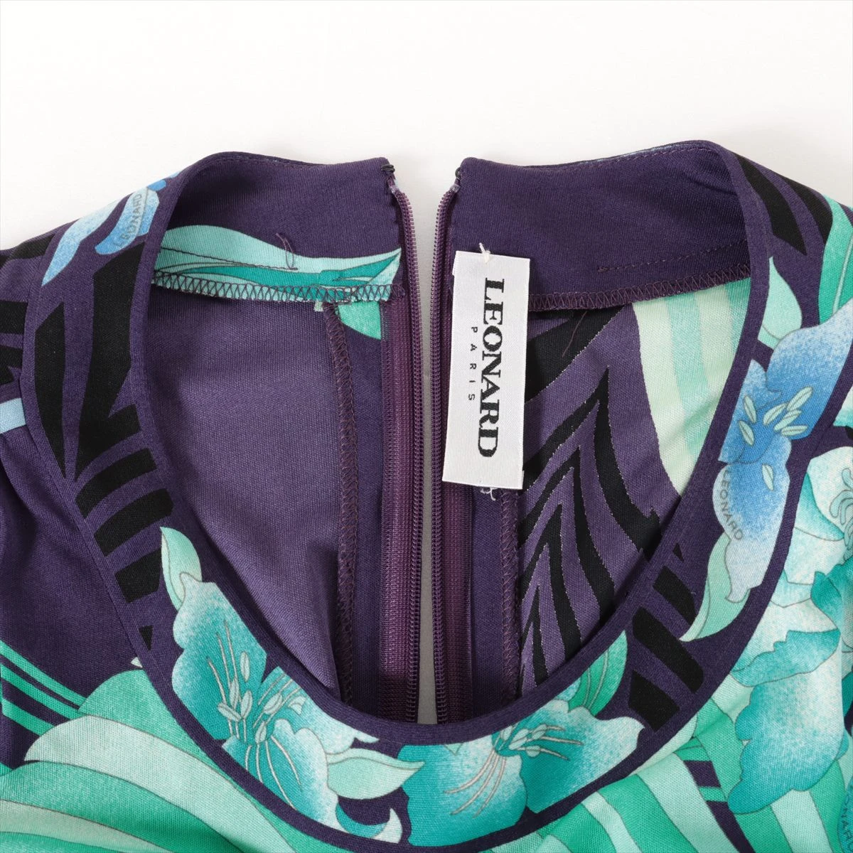 レオナール シルク ワンピース 42 レディース マルチカラー ブランド