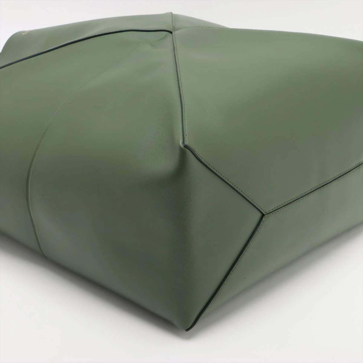 エクアドルロハ4袋 ロエベ パズルフォールド レザー トートバッグ グリーン XB021749