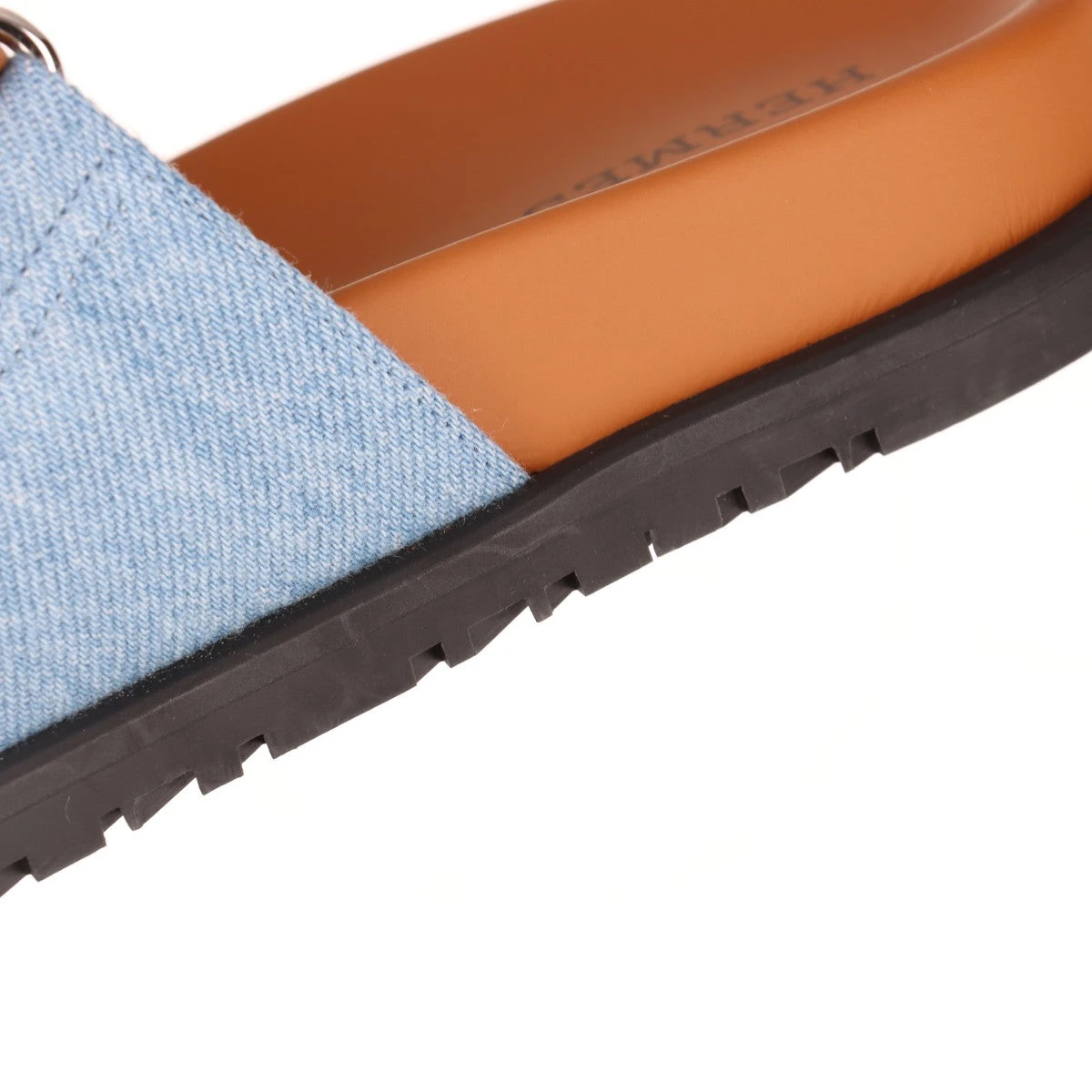 エルメス シプレ デニム×レザー サンダル EU37 レディース
