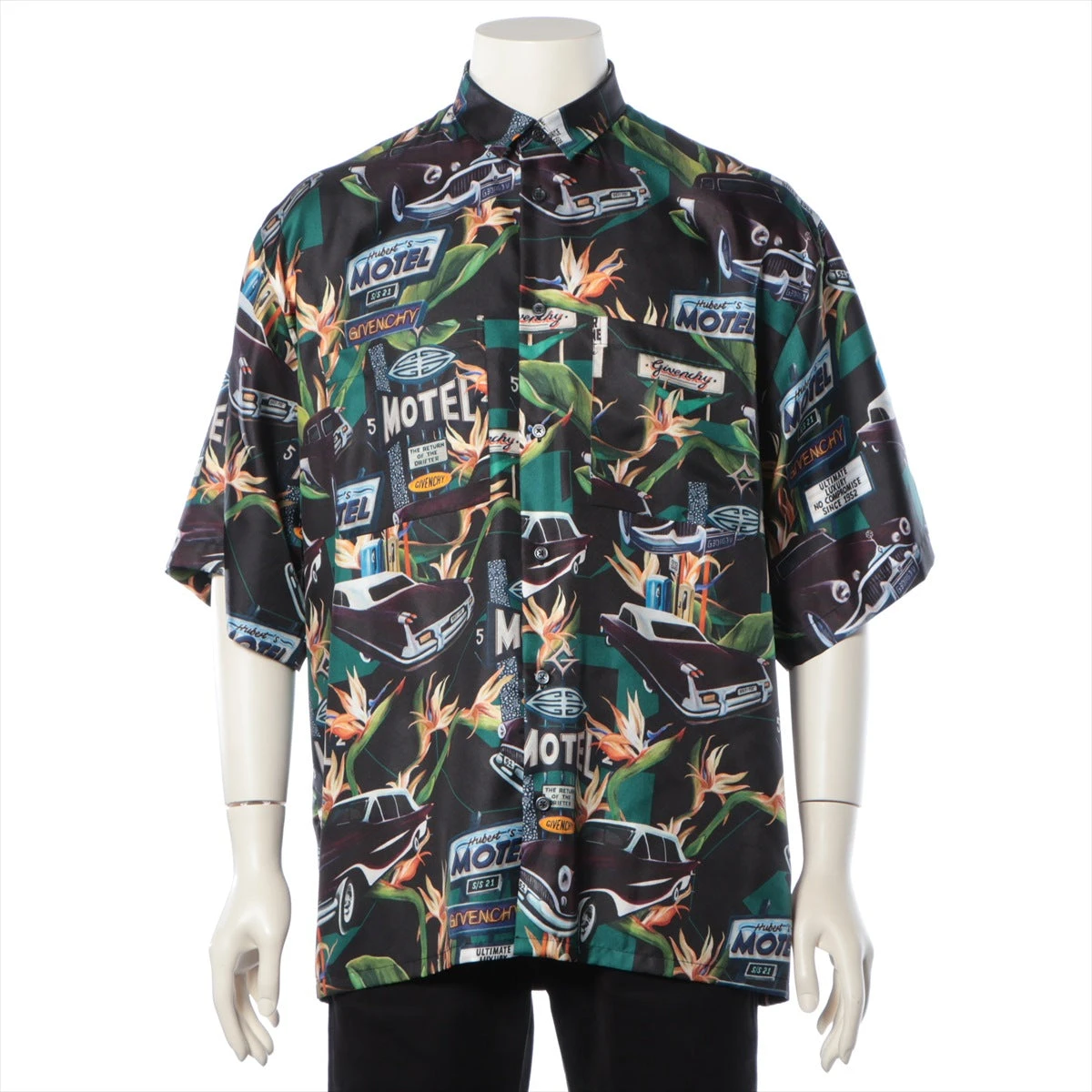 GIVENCHY / 半袖シャツ/BM60NT13K4/マルチカラー/メンズシャツ ジバンシィ 21SS シルク シャツ 39 メンズ ブラック BM60NT13K4