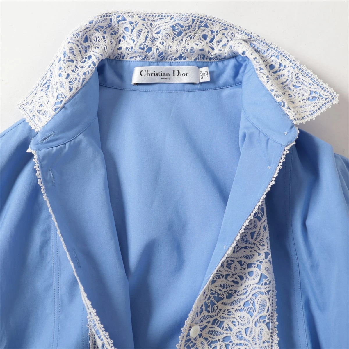クリスチャンディオール コットン ワンピース 34 レディース ブルー