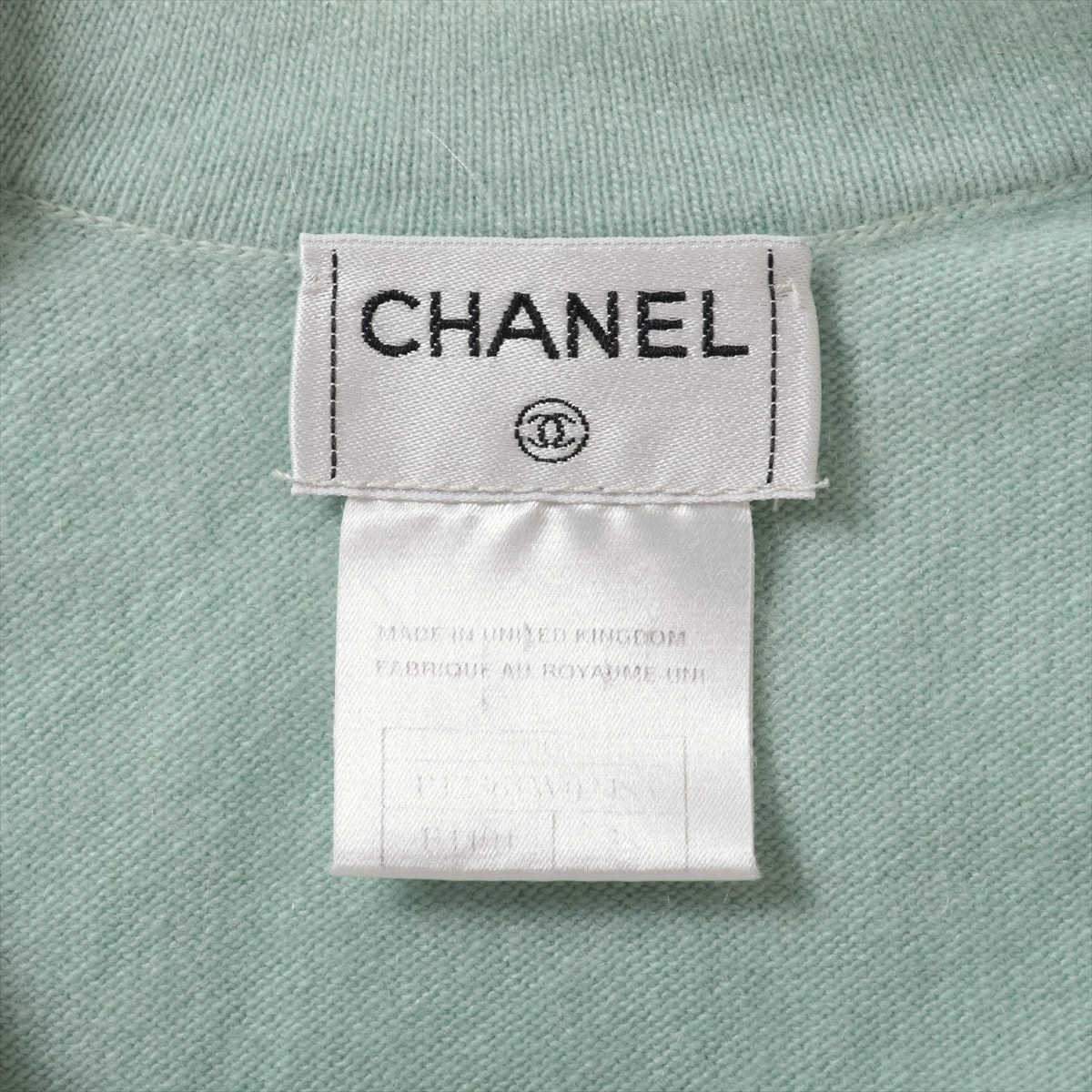 シャネル CHANEL カーディガン ココボタン 99C カシミヤ  P12361W02485 Size:38 グリーン シャネル ココボタン 99C カシミヤ カーディガン 38 レディース
