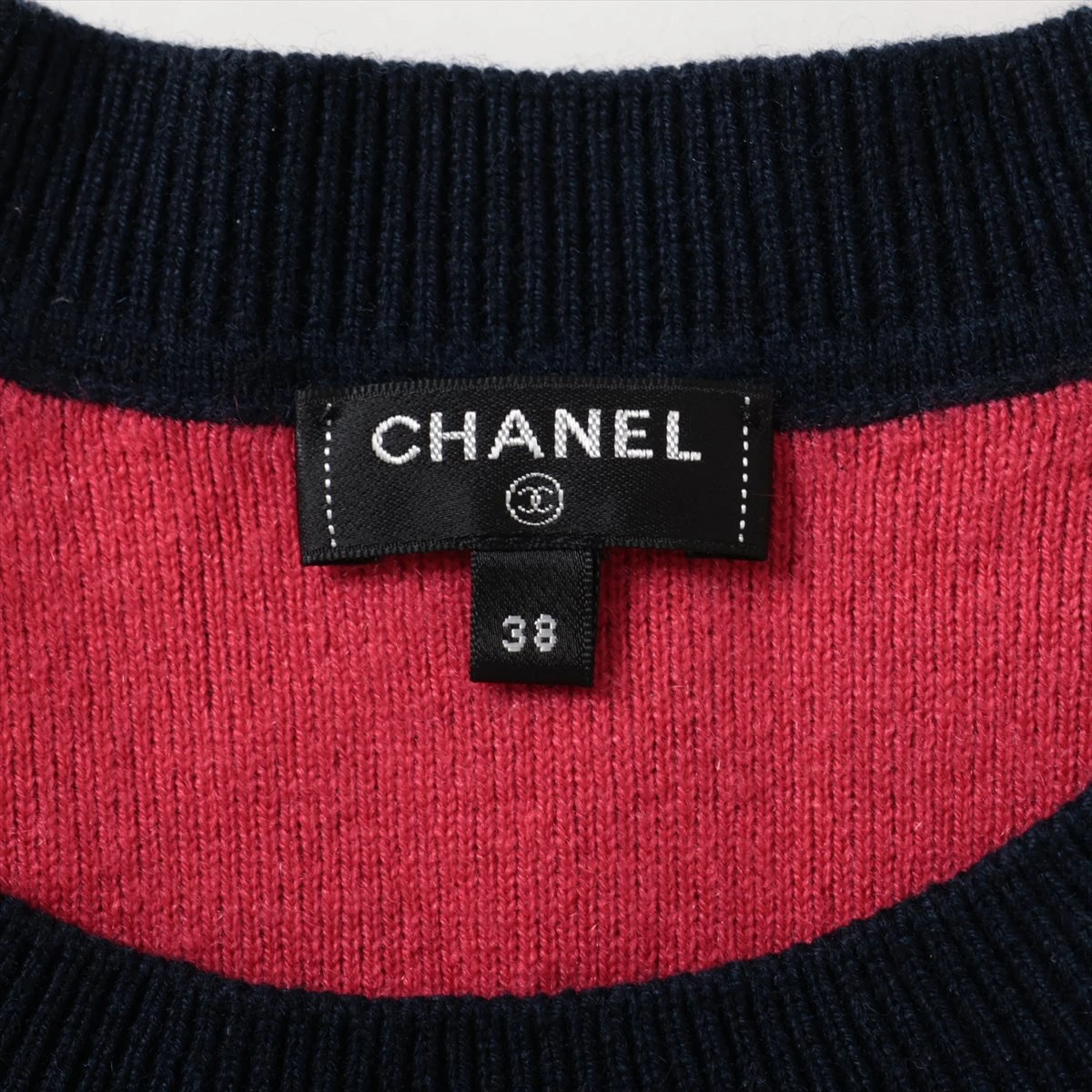 シャネル ココマーク カシミヤ ニット 38 レディース ネイビー
