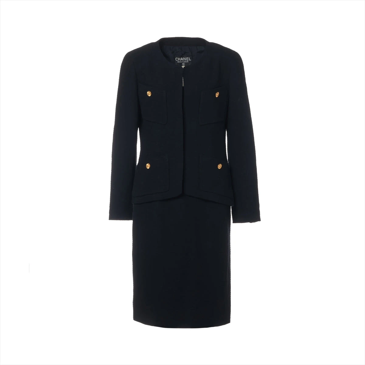 シャネル 素材不明 セットアップ 38 レディース ネイビー WZ463000  