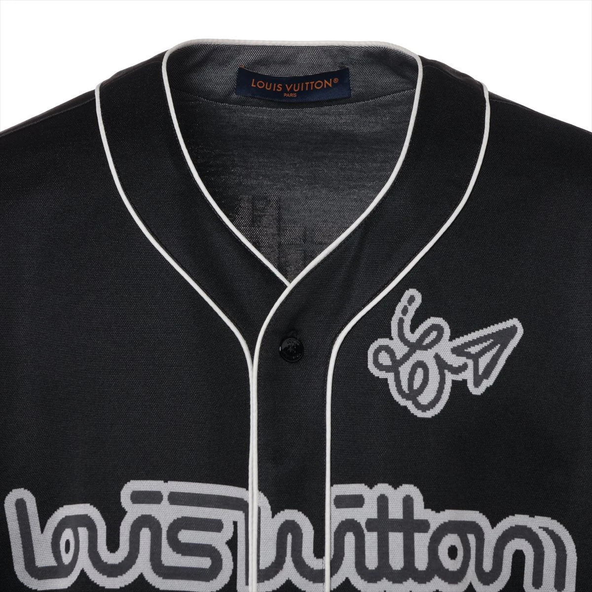 ルイヴィトン モノグラム ベースボールシャツ デニム 23年 黒 XL サイズ Louis Vuitton ルイヴィトン モノグラム ベースボールシャツ S