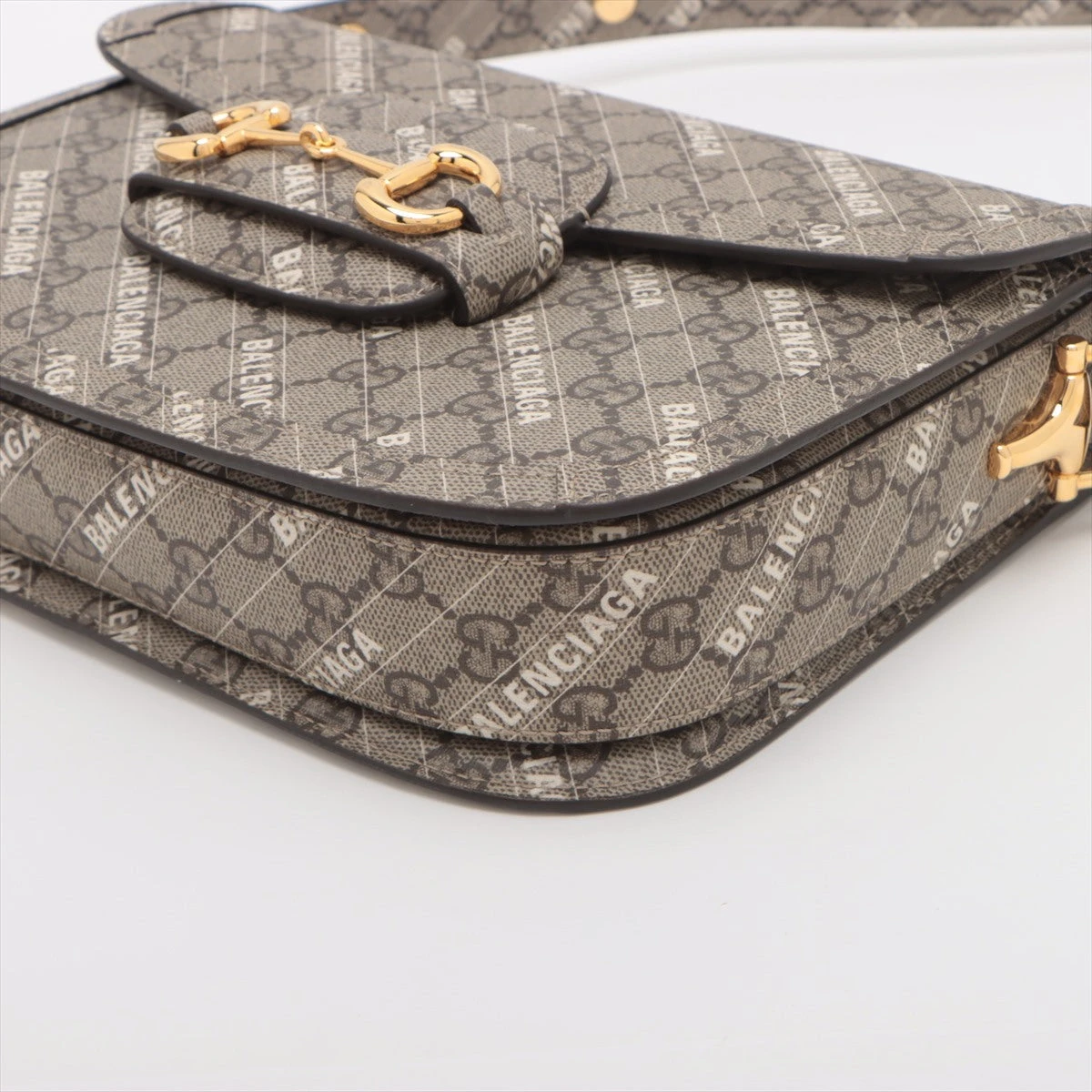 グッチ×バレンシアガ ホースビット1955 GGスプリーム PVC ショルダー  