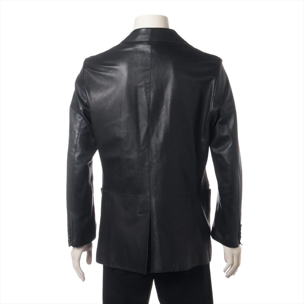 最高級ライン　GIORGIO ARMANI　本革ジャケット ラムスキン　黒 新品 幻 稀少 ARMANI COLLEZIONI アルマーニ ラムナッパレザー