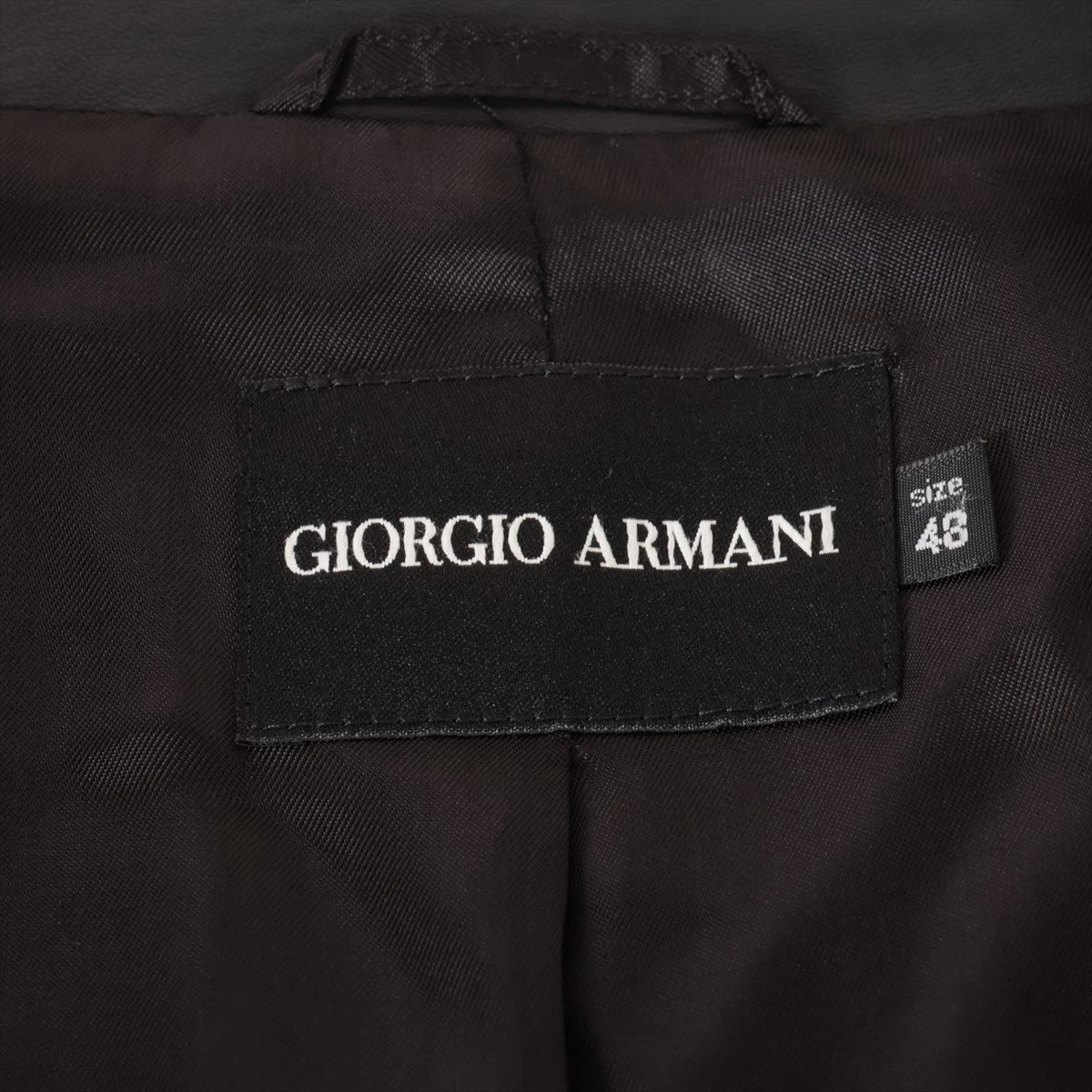 ジョルジオアルマーニ ラム レザージャケット メンズ ブラック BORGO21