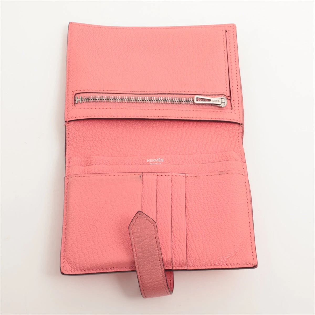 `上品♪`【HERMES】ベアルン コンパクト ウォレット 金具 エルメス ベアン コンパクトウォレット グリミスティ エプソン