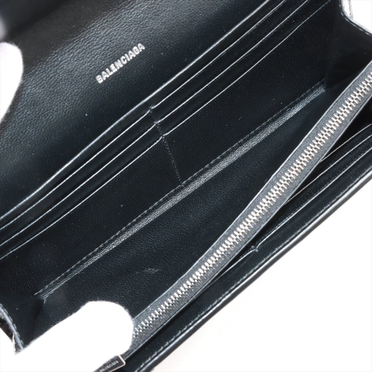 美品 希少デザイン バレンシアガ 長財布 クロコダイル型押しレザー ブラック 楽天市場】【中古】BALENCIAGA バレンシアガ 財布 長財布