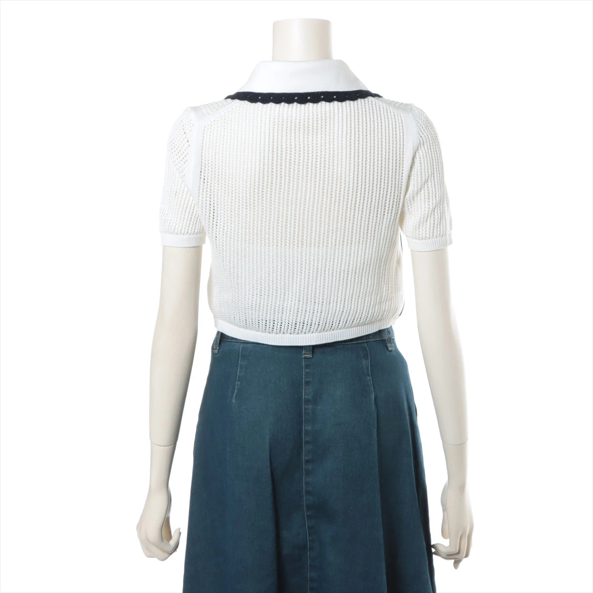 ミュウミュウ 23AW コットン ポロシャツ 38 レディース ホワイト