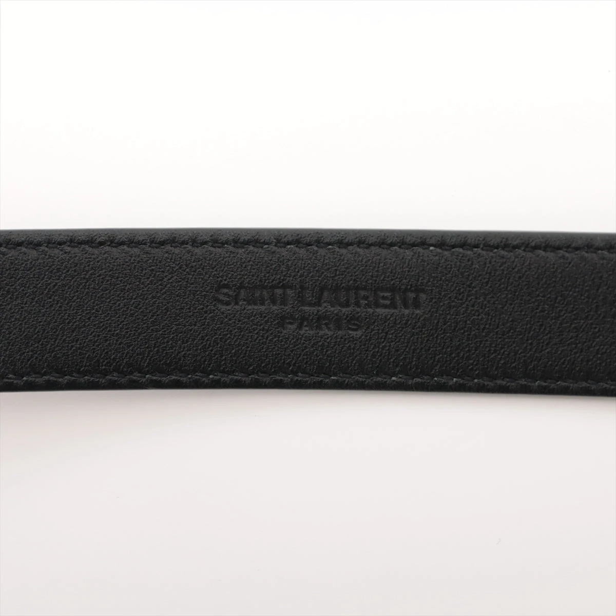 サンローラン GRZ554465 YSLロゴ ベルト 70 クロコ型押し ブラック