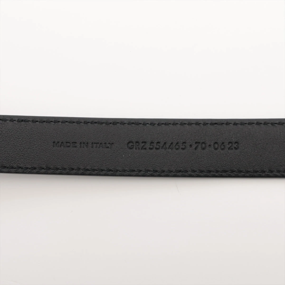 サンローラン GRZ554465 YSLロゴ ベルト 70 クロコ型押し ブラック