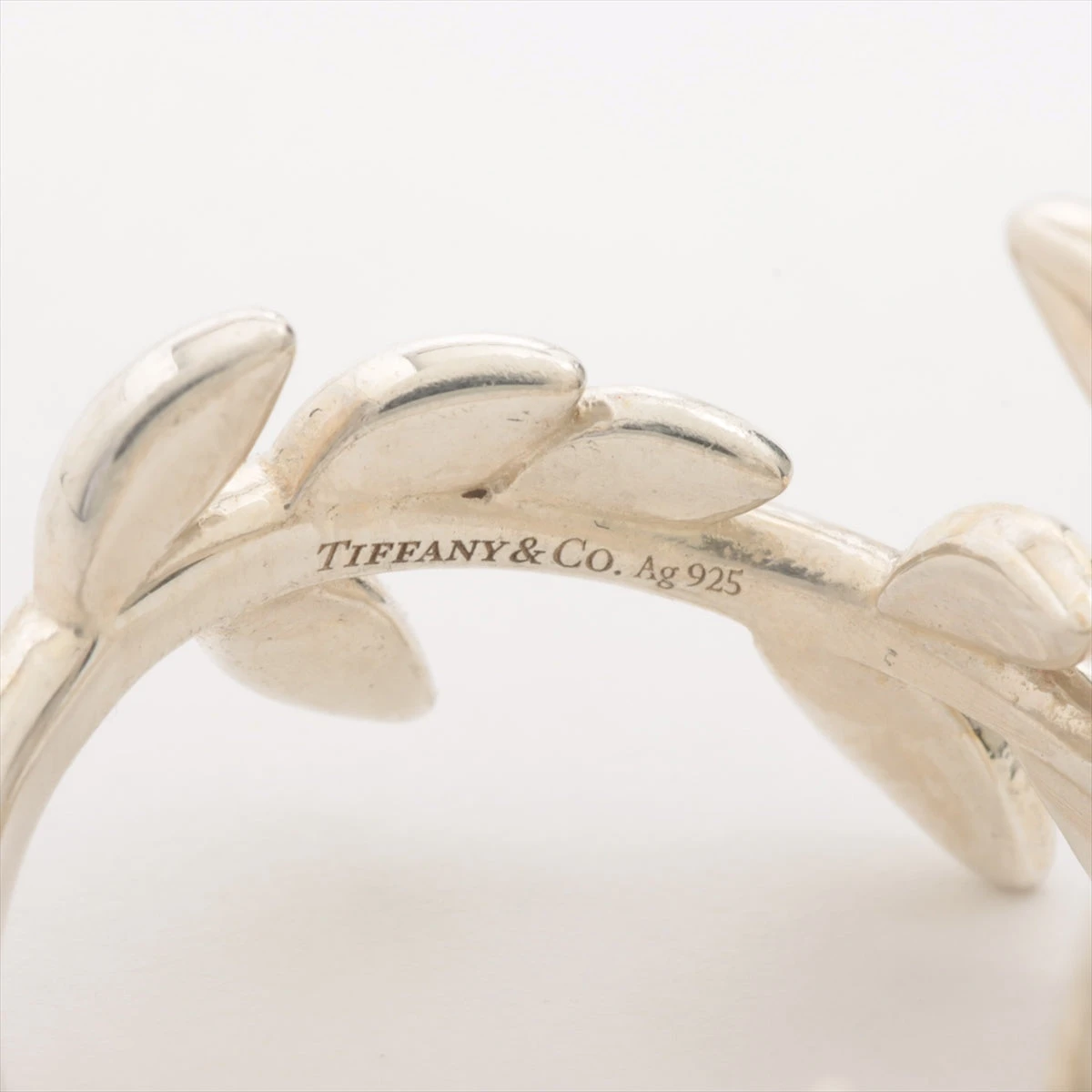 【美品】ティファニー オリーブリーフ リング シルバー 日本サイズ約14号 Tiffany&Co. 約14号 オリーブリーフリング シルバー925