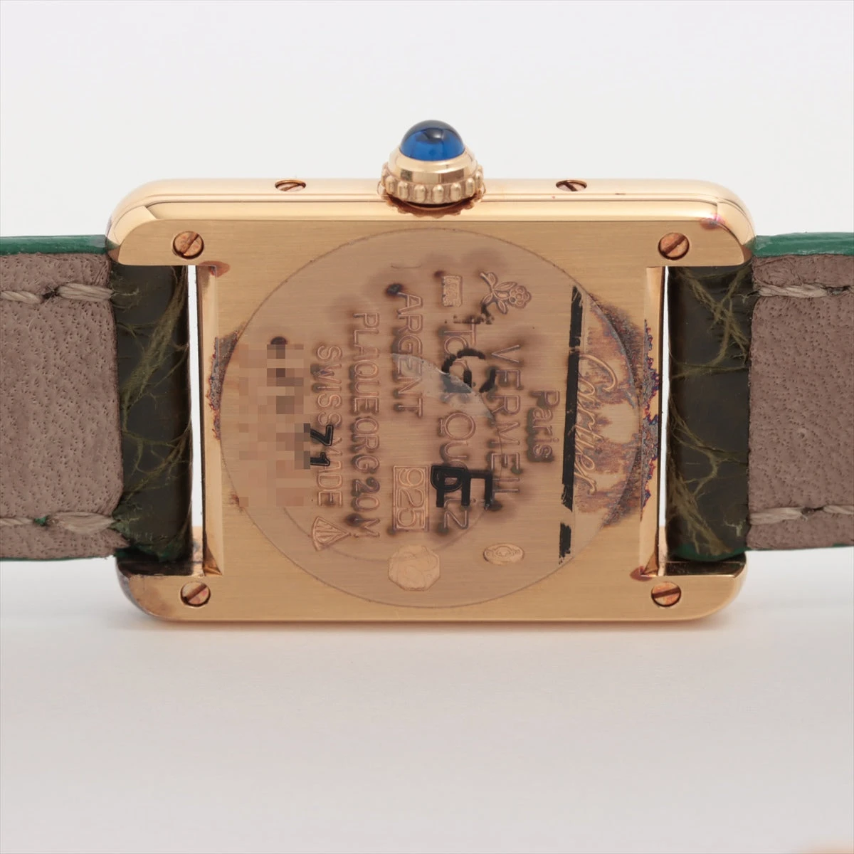 カルティエ マストタンクSM オパラン W1005554 925×革 QZ シルバー文字