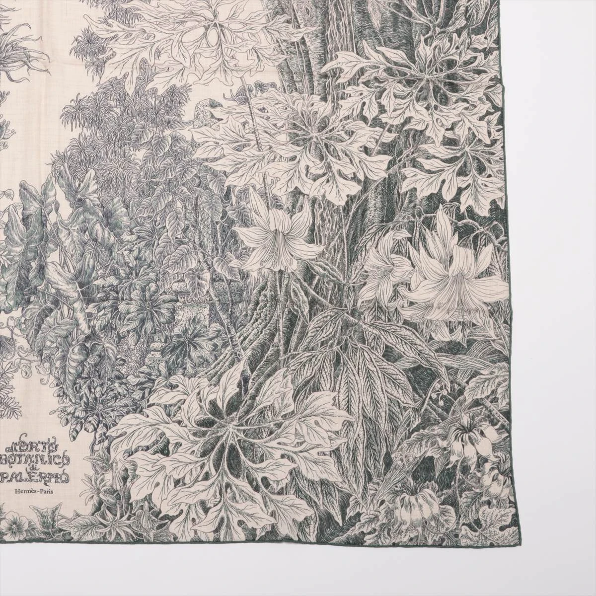 新品未使用HERMESカレジェアン/カシシル【パレルモの植物園にて】 カレジェアン-カシミヤシルク-《