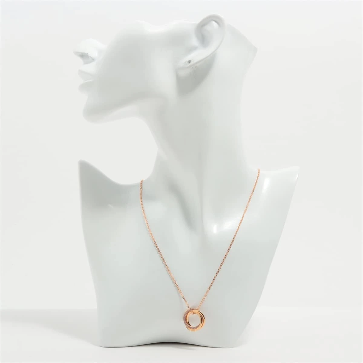 カルティエ　ピンクサファイヤ　ネックレス カルティエ(CARTIER)カルティエ トリニティ ピンクサファイア