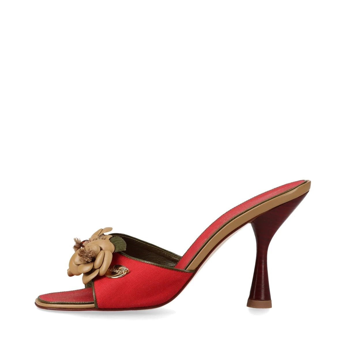CHANELのミュール CHANEL Logo Clear Heel Sandals Mules Pumps Shoes Women Size