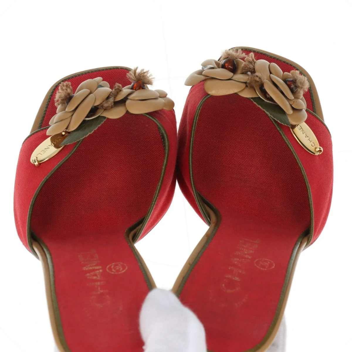 新品CHANEL シャネルカメリアサンダル37 レディース