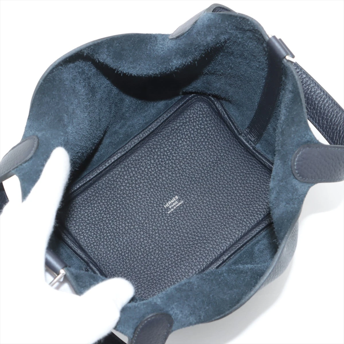 エルメス ピコタン PMサイズ ブルーニュイ シルバー金具 エルメス / HERMES ピコタンロック PM ブルーニュイ/ブラック