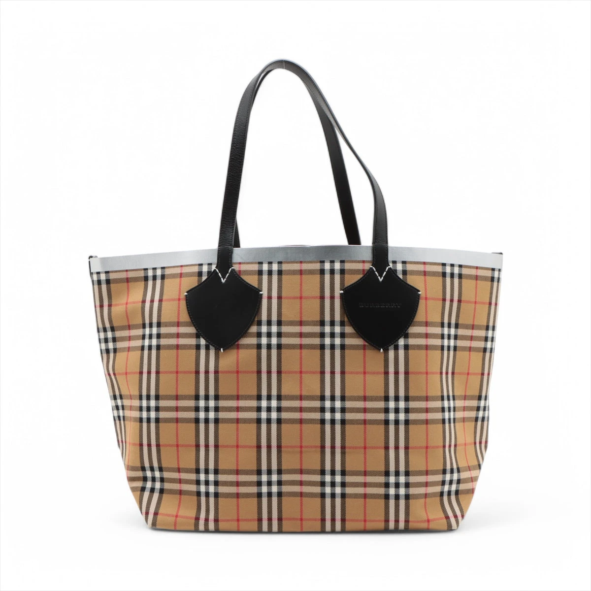 【美品】バーバリー トートバッグ ノバチェック キャンバス レザー ベージュ BURBERRY BLUE LABEL バーバリーブルーレーベル ノバチェック
