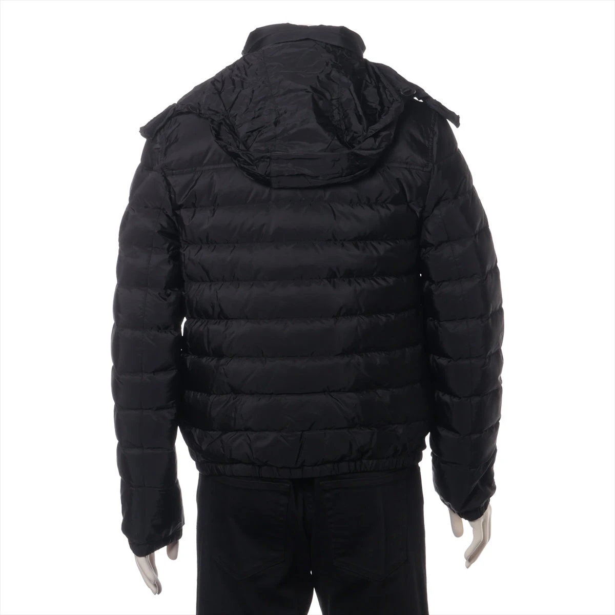 プラダ クロップドダウンジャケット トライアングルロゴ ブラック 2way 40 PRADA（プラダ） 極美品☆PRADA 23AW 29Y132 RE-NYLON トライアングル